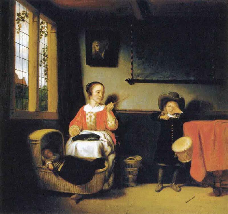 Nicolaes maes The Naughty Drummer Boy oil painting image